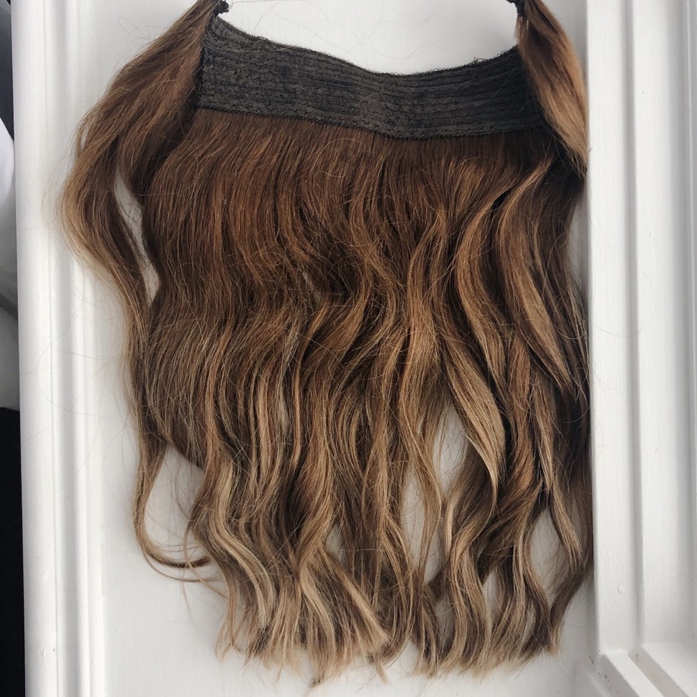 Chestnut Balayage Luxy Halo Extensions